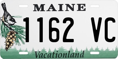 ME license plate 1162VC