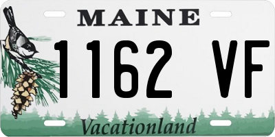 ME license plate 1162VF