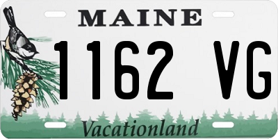 ME license plate 1162VG
