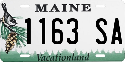 ME license plate 1163SA