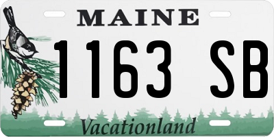 ME license plate 1163SB