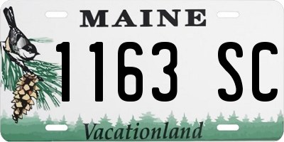 ME license plate 1163SC