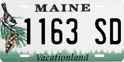 ME license plate 1163SD