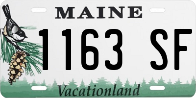 ME license plate 1163SF