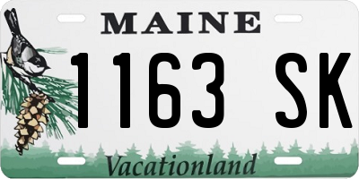 ME license plate 1163SK
