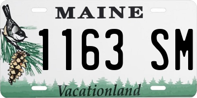 ME license plate 1163SM