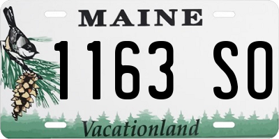 ME license plate 1163SO