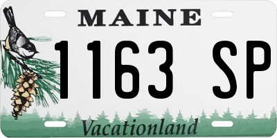 ME license plate 1163SP