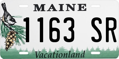 ME license plate 1163SR