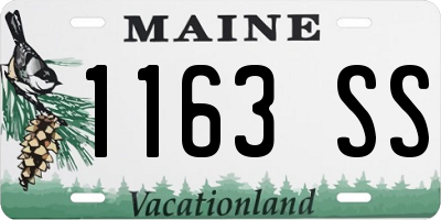ME license plate 1163SS