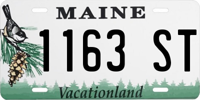 ME license plate 1163ST