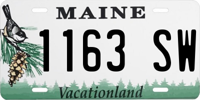 ME license plate 1163SW