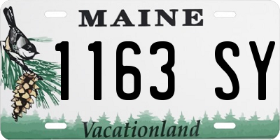 ME license plate 1163SY