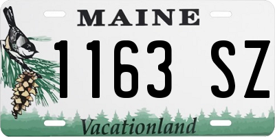 ME license plate 1163SZ