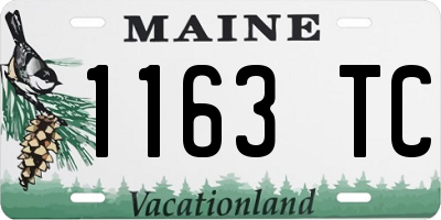 ME license plate 1163TC