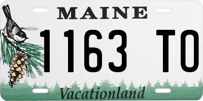 ME license plate 1163TO