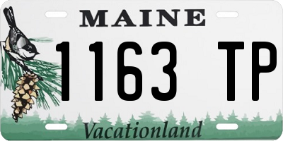ME license plate 1163TP