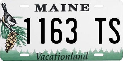 ME license plate 1163TS