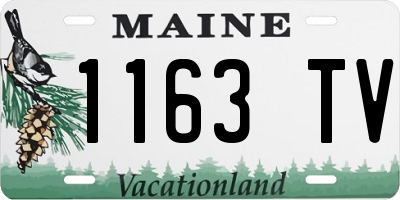 ME license plate 1163TV