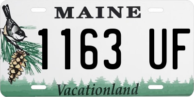 ME license plate 1163UF