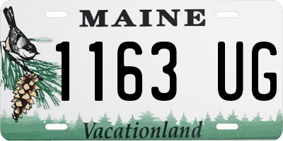 ME license plate 1163UG
