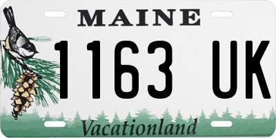 ME license plate 1163UK