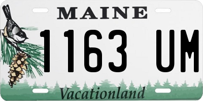 ME license plate 1163UM