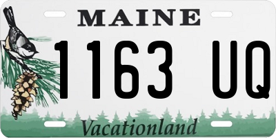 ME license plate 1163UQ