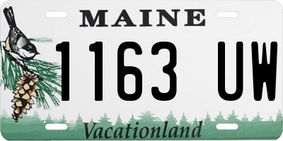 ME license plate 1163UW