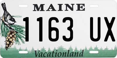 ME license plate 1163UX