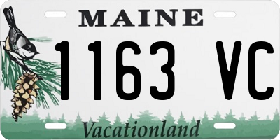 ME license plate 1163VC