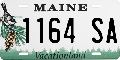 ME license plate 1164SA