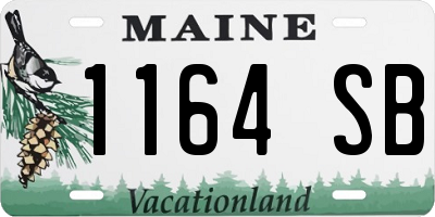 ME license plate 1164SB