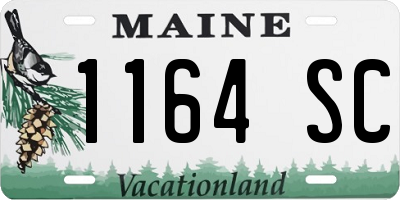 ME license plate 1164SC