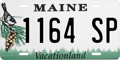 ME license plate 1164SP