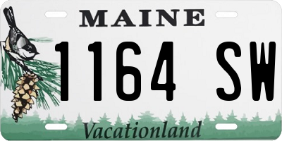 ME license plate 1164SW