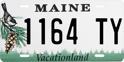 ME license plate 1164TY