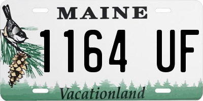 ME license plate 1164UF