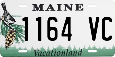 ME license plate 1164VC