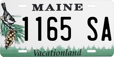 ME license plate 1165SA