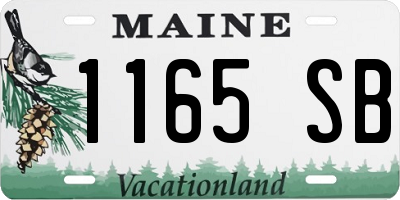 ME license plate 1165SB