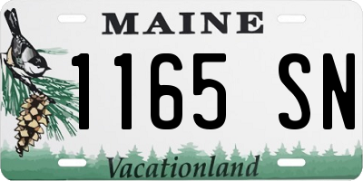 ME license plate 1165SN