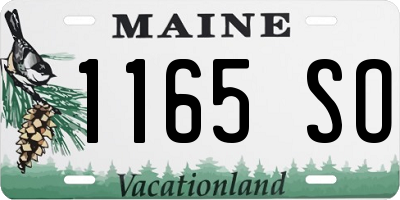 ME license plate 1165SO