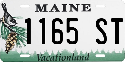 ME license plate 1165ST
