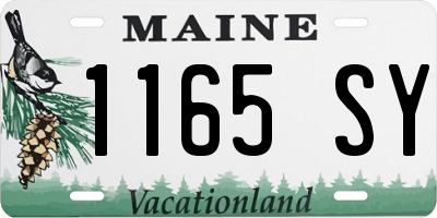 ME license plate 1165SY
