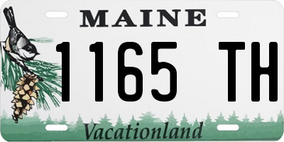 ME license plate 1165TH