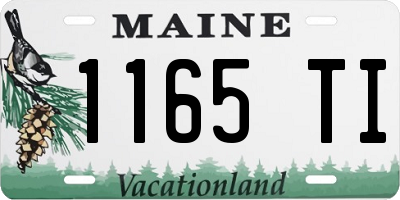 ME license plate 1165TI