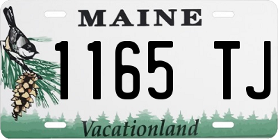 ME license plate 1165TJ