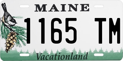 ME license plate 1165TM