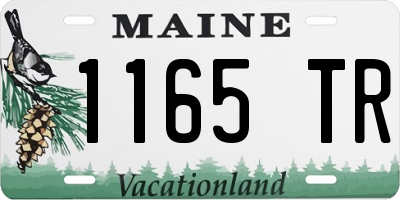 ME license plate 1165TR